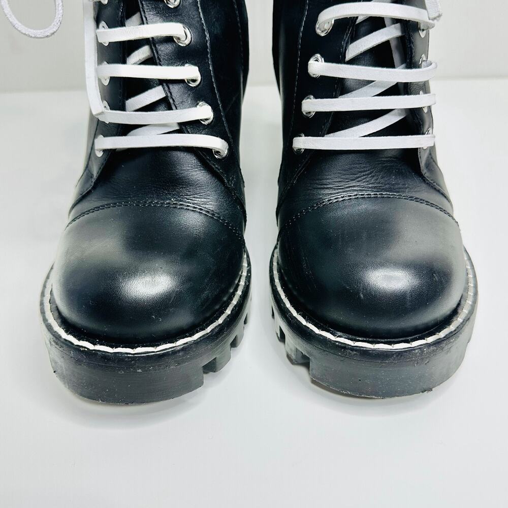 Louis Vuitton Star Trail Logo EU 37 US 7 Lace up Ankle Boots Black Leather - Picture 4 of 10